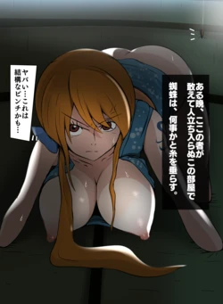 蜘蛛と罠にかかったナミ