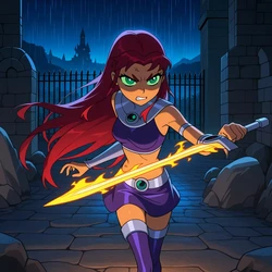 Starfire (by IceMirrors1122) [AI Generated]