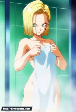 [Ditto Seeker] Android 18 (Dragon Ball Z) taking a shower [Ai Generated]