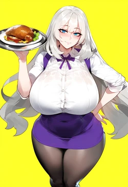 [DepressART] Marie Antoinette Waitress (AI Generated)