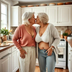 ai generated kisses between old lesbians