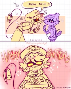 [tsukyiio] Uzi's birthday (Murder Drones) (Spanish) (WolfKnight54]