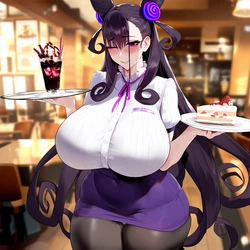 [DepressART] Murasaki Shikibu Waitress (AI Generated)