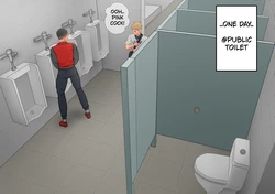 [Uoojun][Yaoi Short Comics][Public Toilet]