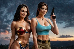 Wonder Woman & Lara Croft [AI Generated]