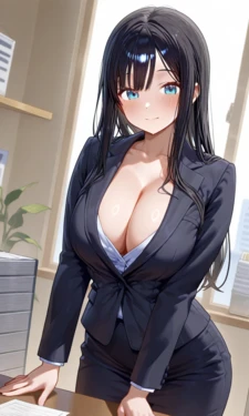 [Mugi | むぎ ] Office Lady (Pixiv:15225434) [AI Generated]