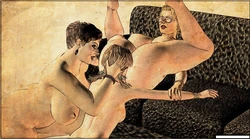 EROTIC FACE SITTING DRAWING 2