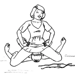 EROTIC DRAWING FACESITTING