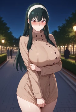 [Tachibana AI] Yor Forger Naked Coat (SPY X FAMILY) AI Generated