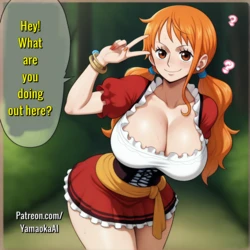 [YamaokaAI] Nami at the woods [AI Generated]