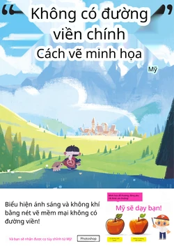 Cách vẽ hình minh họa không đường nét