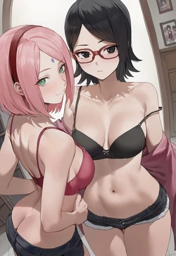 [Truck-kun] Sakura & Sarada Oyakodon [Ai Generated]