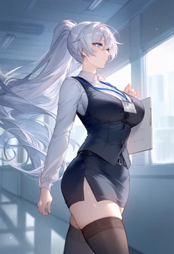 (GRAY)  Office Lady Kiana Kaslana-1 (Patreon) [AI Generated]
