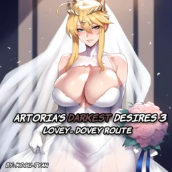 [Mogu-Tyan] Artoria's Darkest Desires 3, Lovey-Dovey Route [Captioned] (AI Generated)