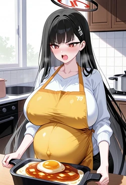 [AI Generated] [PIXIV] [Red] Milf’d Pregnant Rio….That Butt….(Blue Archive)