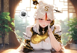 [Miyu] Ningguang: Office Stress Relief [AI Generated]