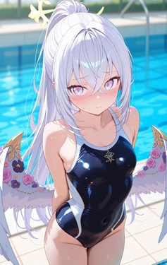 （火柴与毁灭）競泳水着の白洲アズサ！sex ai （白洲梓） [AI Generated]