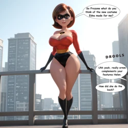 [HQAnimeART] Elastigirl gets fucked by Frozone [Sample] [AI Generated]