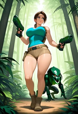 Lara Croft - Fresh meat for the Predator [AI Generated]