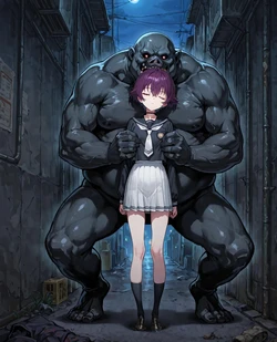 (Sample)Sailor saturn defeated by pigman [AI Generated]