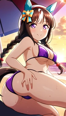 Tarumae's birthday beach date [AI Generated]
