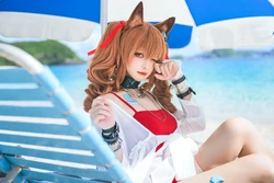 【贤儿sherry】明日方舟安洁莉娜—泳装cosアンジェリーナ18p