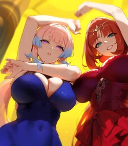 [DepressART] Kokomi+Nilou (AI Generated)