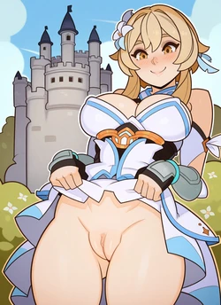 Lumine x Hilichurls [SplashBrush Style] [AI Generated]
