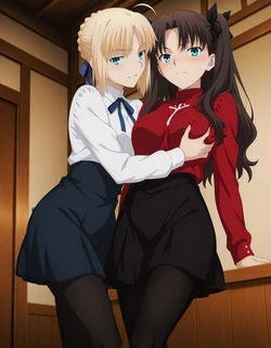 Saber x rin [Ragnarock] [ai generated]