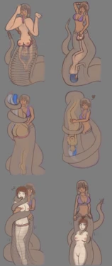 [Ankhrono] Mira Co Rescue - Rattlesnake Lamia Game Over and Battle Sprites