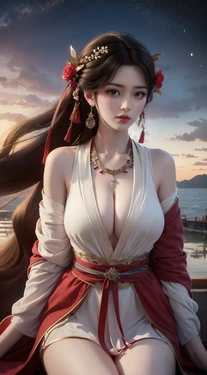 [AI Generated] 火桑女（完美世界）