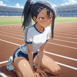 Nagatoro after track practice (AI generated)