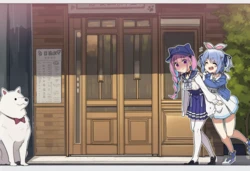 The Samoyed dog cafe [AI Generated]