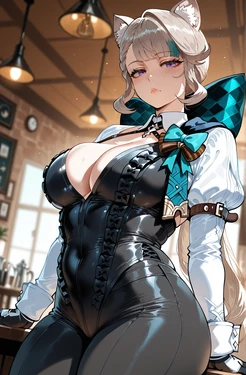 [Miyu] Lynette: Teyvat Café [AI Generated]