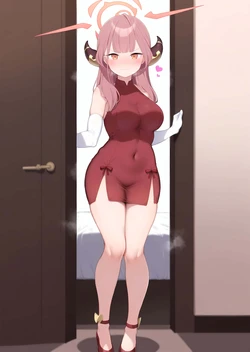 aru (blue archive) nyuushi ai generated