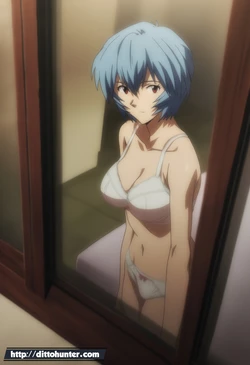 [Ditto Seeker] Rei Ayanami (Neon Genesis Evangelion) sex at the window [Ai Generated]