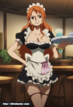 [Ditto Seeker] [Requested] Nami (One Piece) maid in a party [Ai Generated]