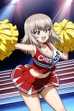 [minakaze] Erika Itsumi: Cheerleader (Girls und Panzer) [AI Generated]