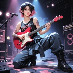 [TrashGer] Rocker MMF Threesome groupsex [AI Generated]