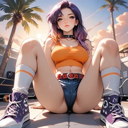 [TrashGer] Skate girl MMF Threesome groupsex [AI Generated]