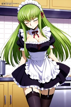 [minakaze] C.C. : Maid (Code Geass) [AI Generated]