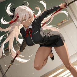 [AI Generated] okita souji alter