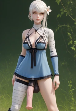 Kainé | NieR Replicant | Horsecock futa fourt2 ai generated