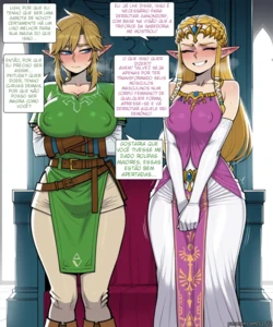 [11_22] Genderswapped Link x Ganondorf Comic | Quadrinhos com Link e Ganondorf trocando de gênero [AI Generated]  [PT-BR]