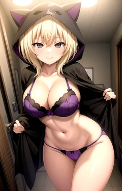 [Rena AIkawa] Hikaru - Sexy purple lace lingerie [AI-Generated]