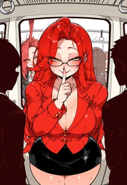Shhh… Redhead Office Temptation[Ai generated]