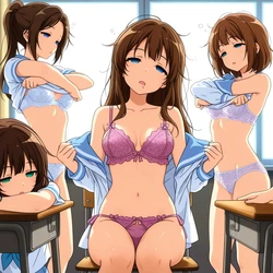 JKs who are hypnotized by a group and take off their uniforms [AI Generated]