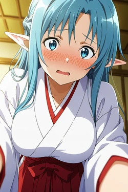 minakaze - [SAO] Asuna (Undine ver.): Shrine Maiden [AI Generated]