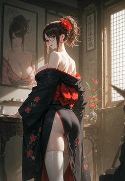 Kimono Tease – Backside Perfection [AI Generated]