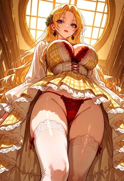 Benedicta's Bloom – Plaid Dress Fantasy[Normal] [AI Generated]